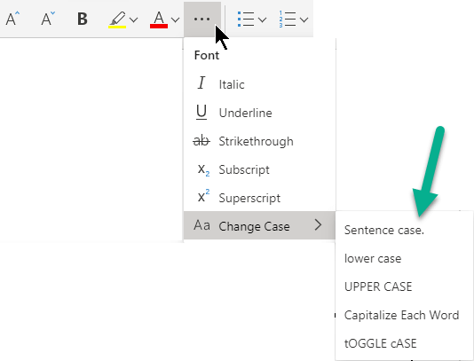 Steps to change from uppercase to lowercase in Word shortcut